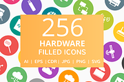256 Hardware Filled Round Icons
