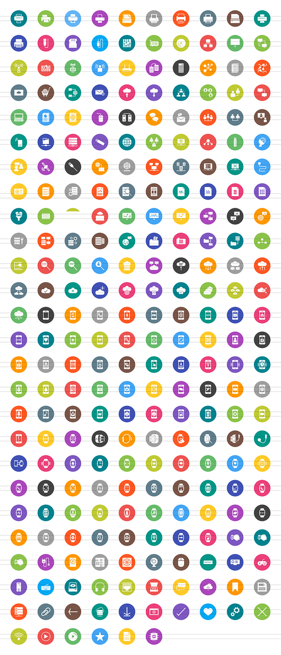 256 Hardware Filled Round Icons in Graphics - product preview 1