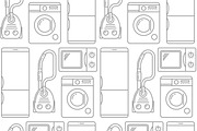 Seamless pattern of household