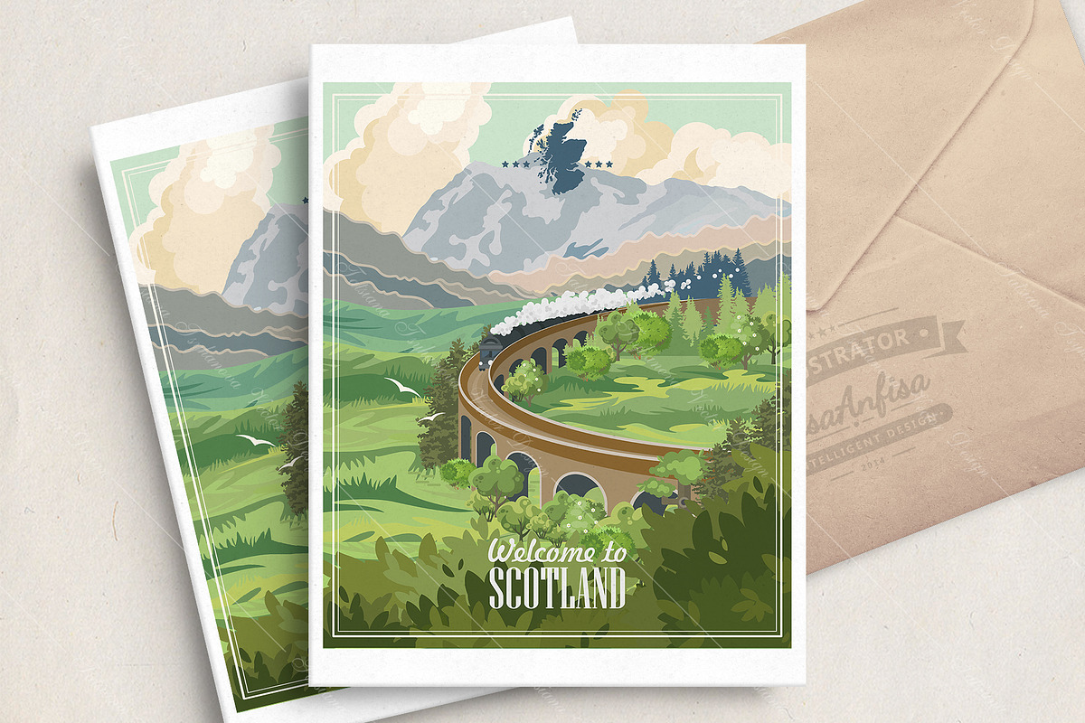 Scotland travel vector. Scottish in Illustrations - product preview 8