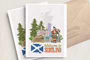 Scotland travel vector. Scottish