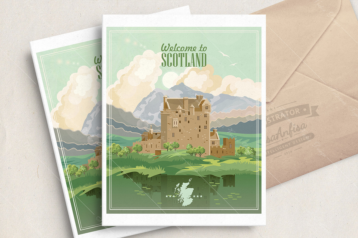 Scotland travel vector. Scottish in Illustrations - product preview 8