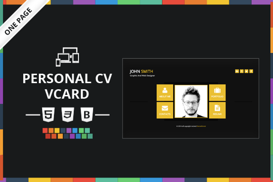 Personal CV Vcard HTML Template