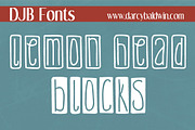 DJB Lemon Head Blocks Fonts