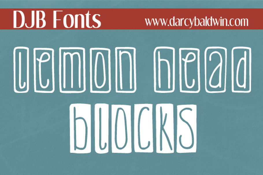 DJB Lemon Head Blocks Fonts in Display Fonts - product preview 8
