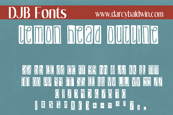 DJB Lemon Head Blocks Fonts in Display Fonts - product preview 2