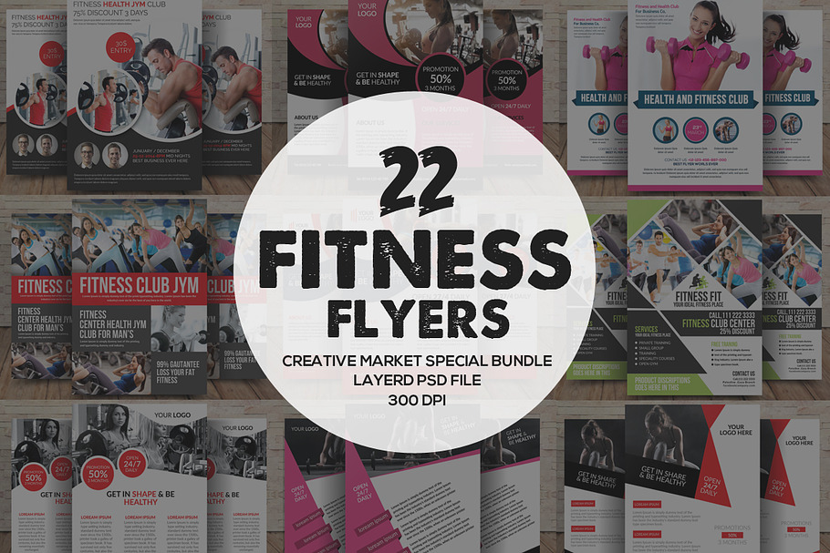 22 Fitness Flyers Bundle