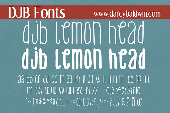 DJB Lemon Head Font Bundle in Display Fonts - product preview 1