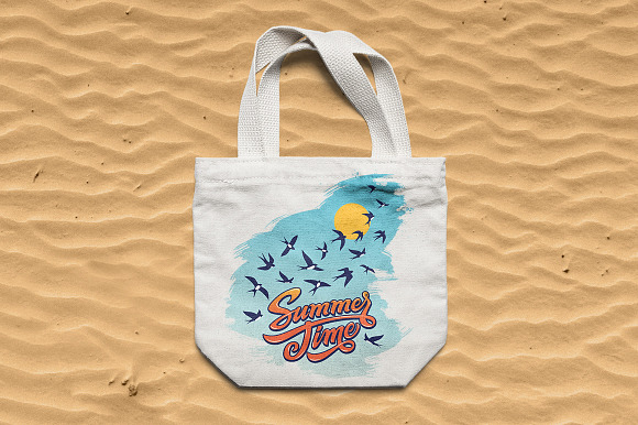 Summertime Lettering Illustration in Illustrations - product preview 2