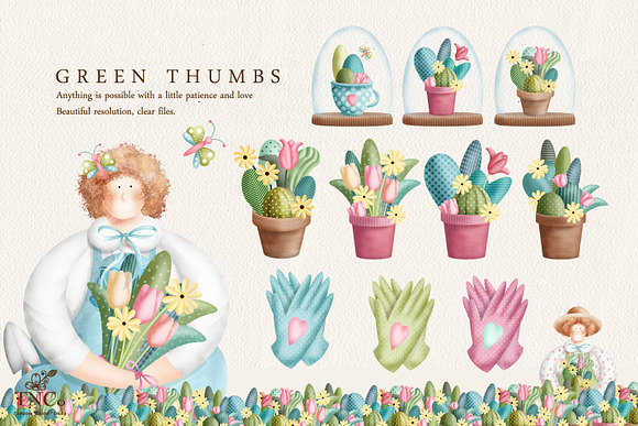 Cacti Terrarium Gardening Graphics in Illustrations - product preview 8