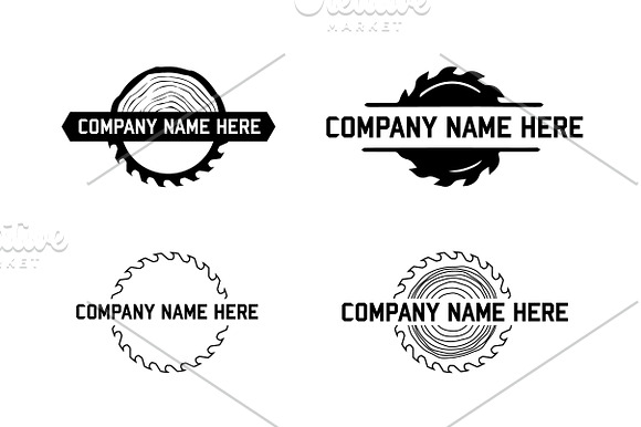 Wood/Saw Logo Bundle. Vector/Mock-Up in Logo Templates - product preview 1