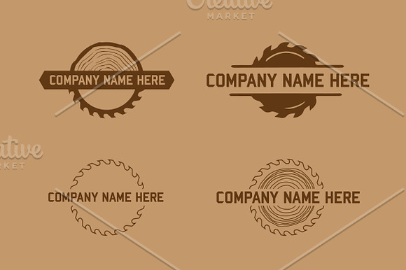Wood/Saw Logo Bundle. Vector/Mock-Up in Logo Templates - product preview 2