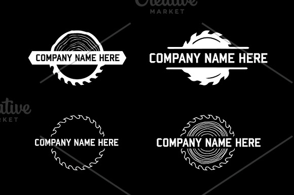 Wood/Saw Logo Bundle. Vector/Mock-Up in Logo Templates - product preview 4