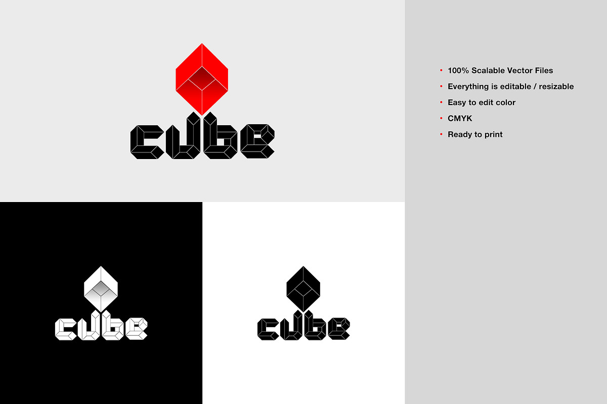 Cube_logo in Logo Templates - product preview 8