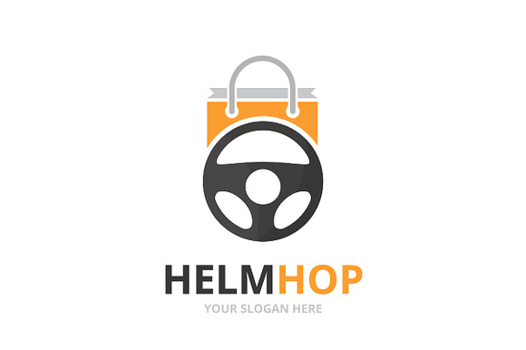 Vector car helm and shop logo   in Logo Templates - product preview 1