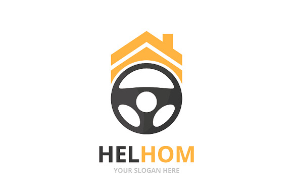 Vector car helm and real estate logo in Logo Templates - product preview 1