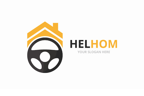 Vector car helm and real estate logo in Logo Templates - product preview 3