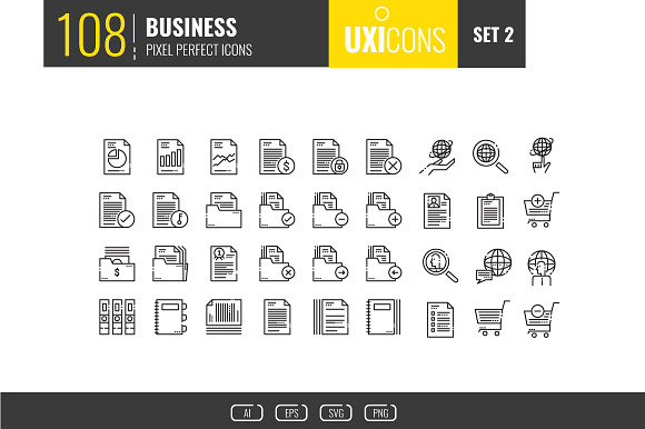 108 Business Icons in Icons - product preview 2