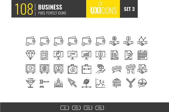 108 Business Icons in Icons - product preview 3