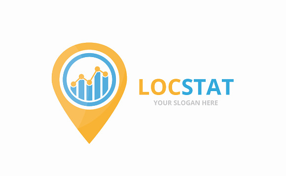 Vector graph and map pointer logo   in Logo Templates - product preview 1
