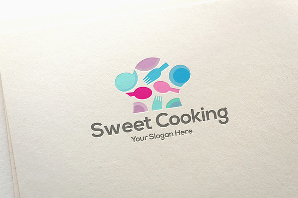Cooking Recipes Colorful Logo