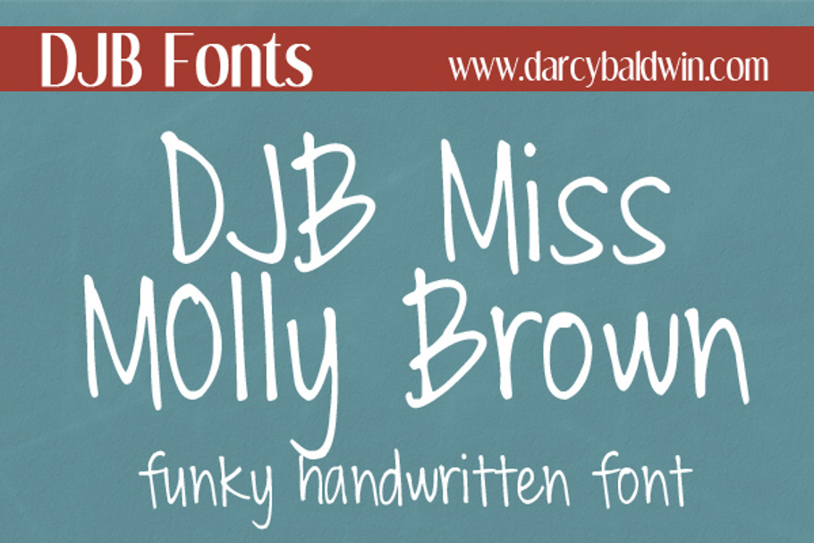 DJB Miss Molly Brown Font in Display Fonts - product preview 8
