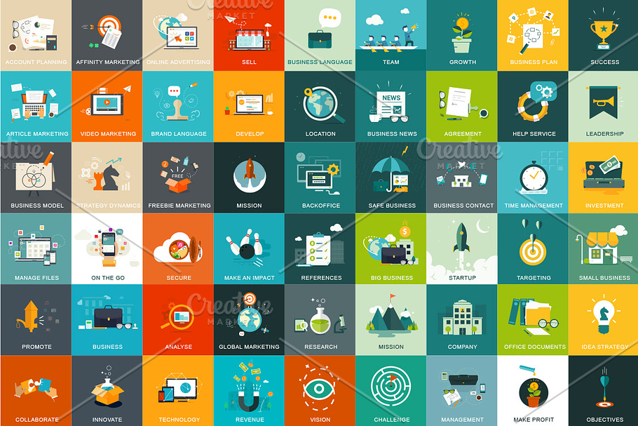 54 Business and Marketing  Concepts in Marketing Icons - product preview 8