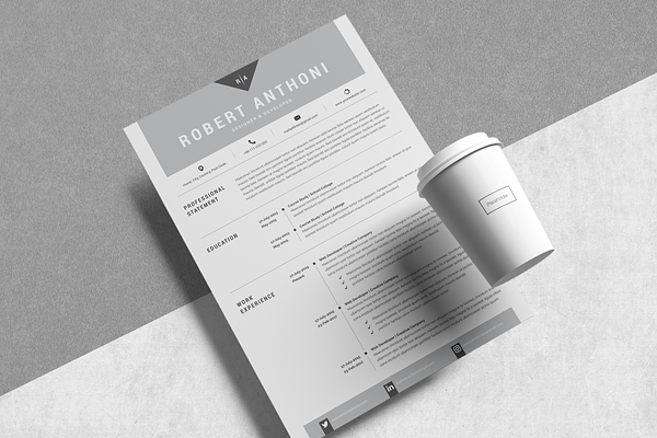 4 Pages Creative Resume Pack