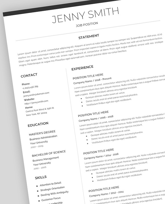 Resume Template, CV, Google Docs in Resume Templates - product preview 1