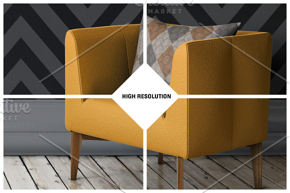 Wall & Pillow Mock-up in Product Mockups - product preview 5