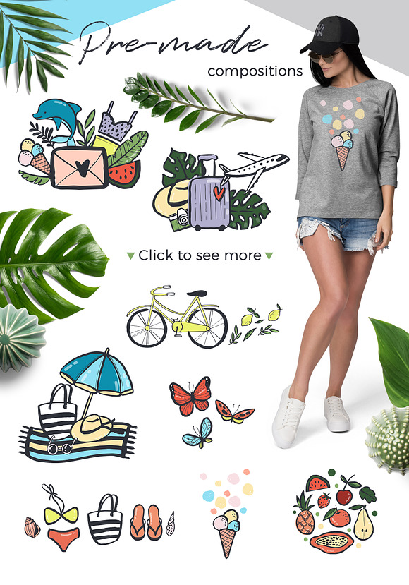 Summer fun - ink design creator in Objects - product preview 6