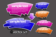 Set of abstract color vector banners