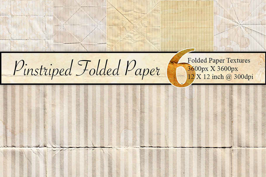 6 Pinstriped Paper Textures
