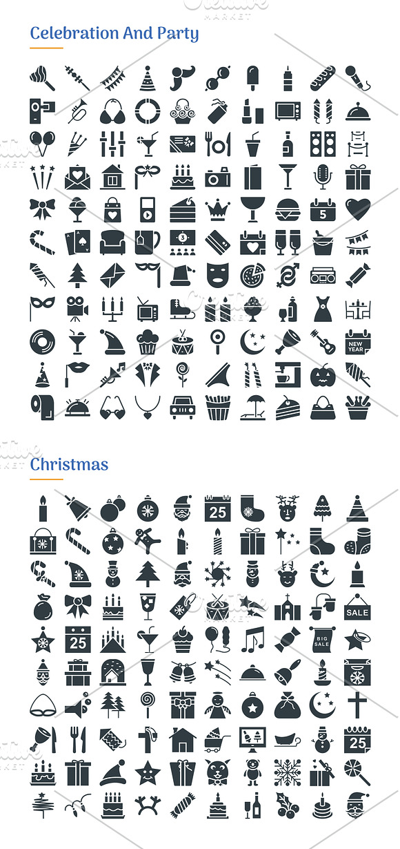 4830 Glyph Icons in Navigation Icons - product preview 1