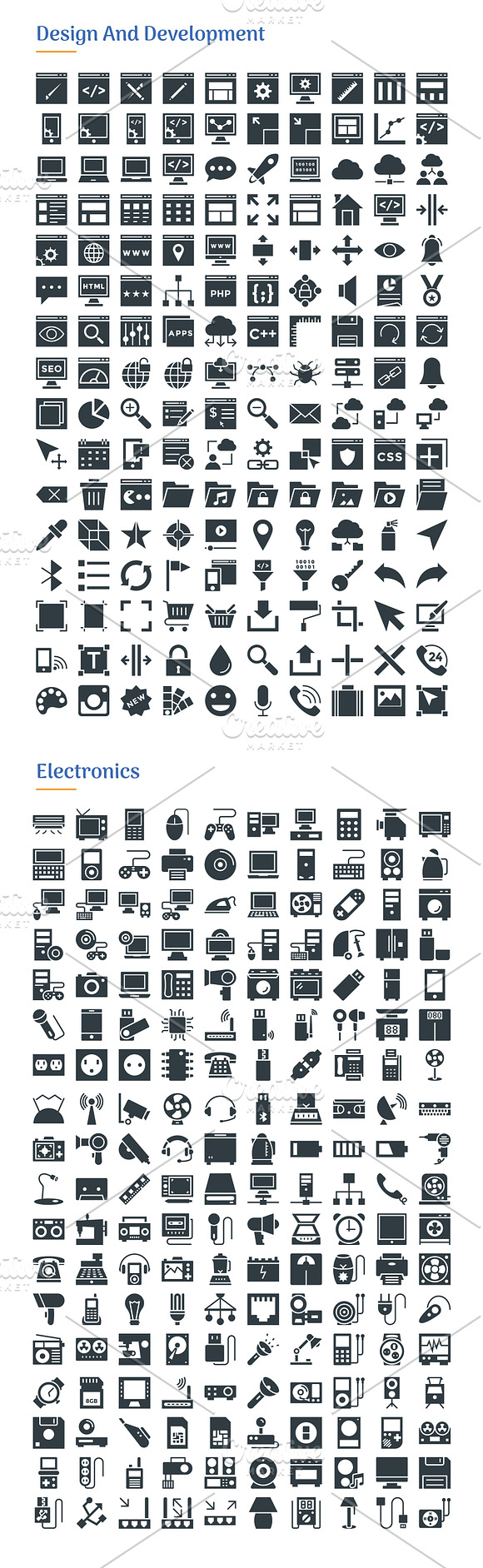 4830 Glyph Icons in Navigation Icons - product preview 3