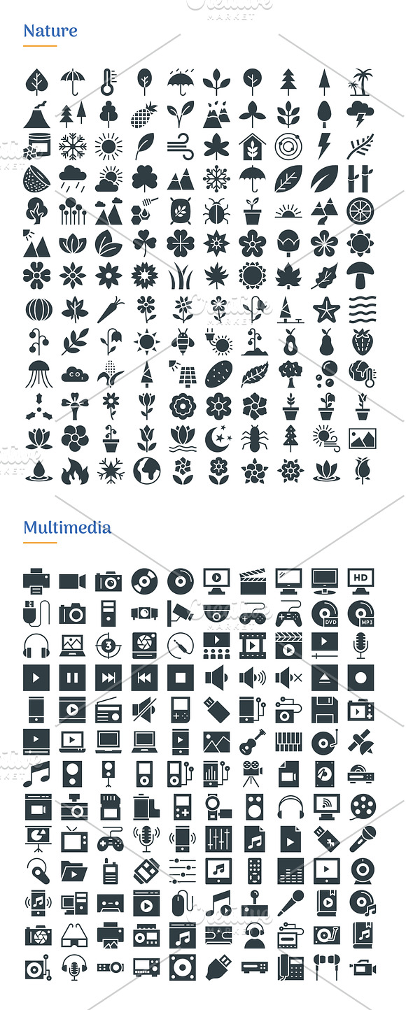 4830 Glyph Icons in Navigation Icons - product preview 12