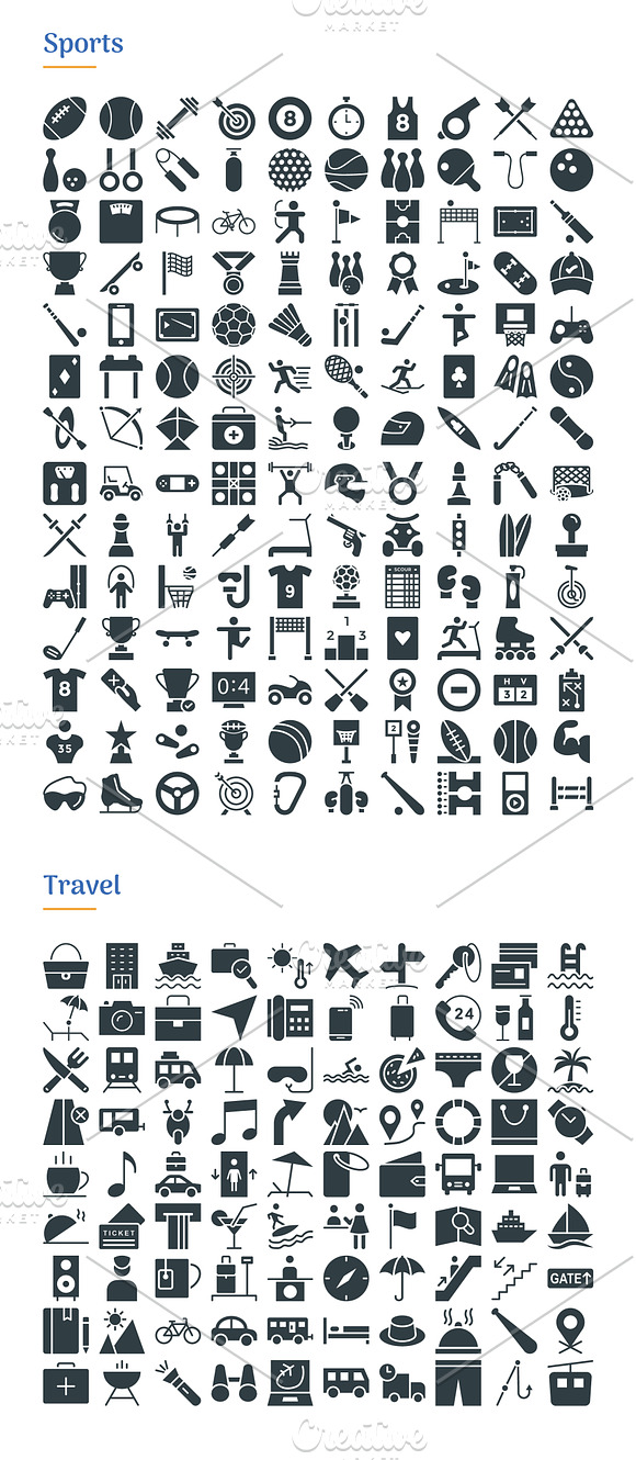 4830 Glyph Icons in Navigation Icons - product preview 18