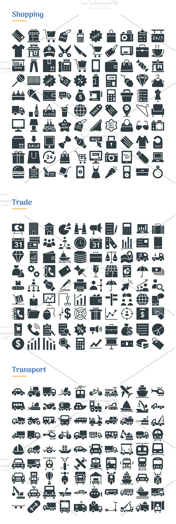 4830 Glyph Icons in Navigation Icons - product preview 19
