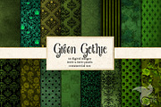 Green Gothic Digital Paper