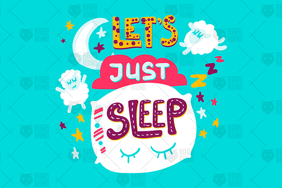 Fun Print - Let's Just Sleep in Illustrations - product preview 1