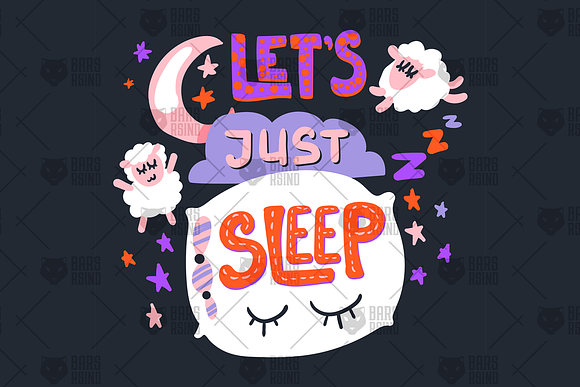 Fun Print - Let's Just Sleep in Illustrations - product preview 2