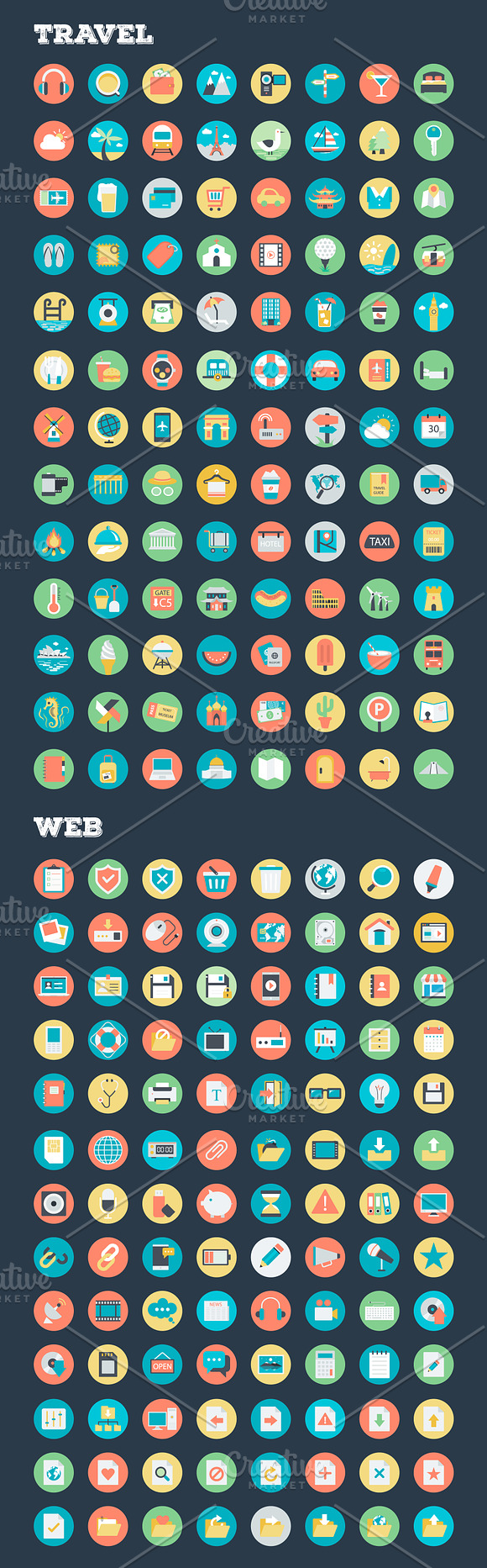 4059 Flat Rounded Vector Icons in Halloween Icons - product preview 19