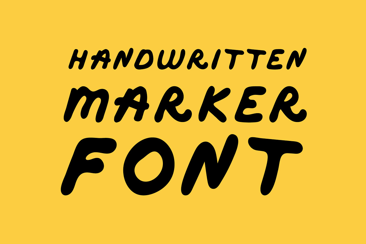 Handwritten Marker Font in Sans-Serif Fonts - product preview 8