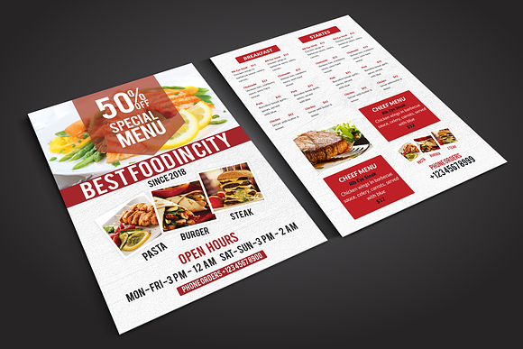 Restaurant Menu in Flyer Templates - product preview 1