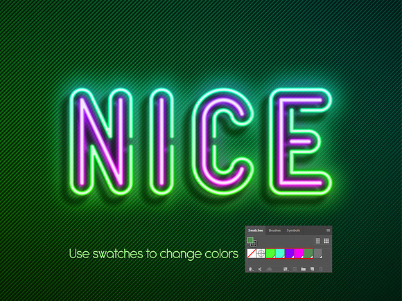 Realistic neon light alphabet in Display Fonts - product preview 1