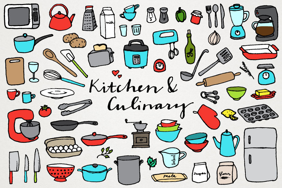 Kitchen & Culinary HandDrawn Clipart in Illustrations - product preview 8