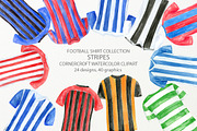 Striped football Shirt Clipart