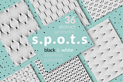 36 black and white abstract patterns