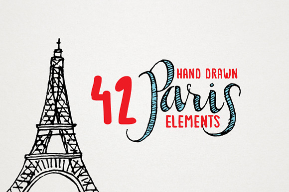 Paris France Clipart & Illustrations in Illustrations - product preview 1