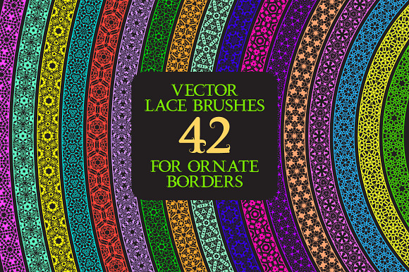 42 vector lace brushes in Photoshop Brushes - product preview 3